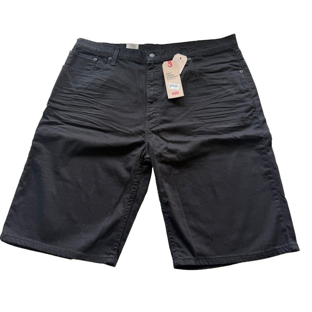 Levi’s 569 Loose Straight Denim Shorts Men’s W40 12" Inseam Black MSRP $45 NWT